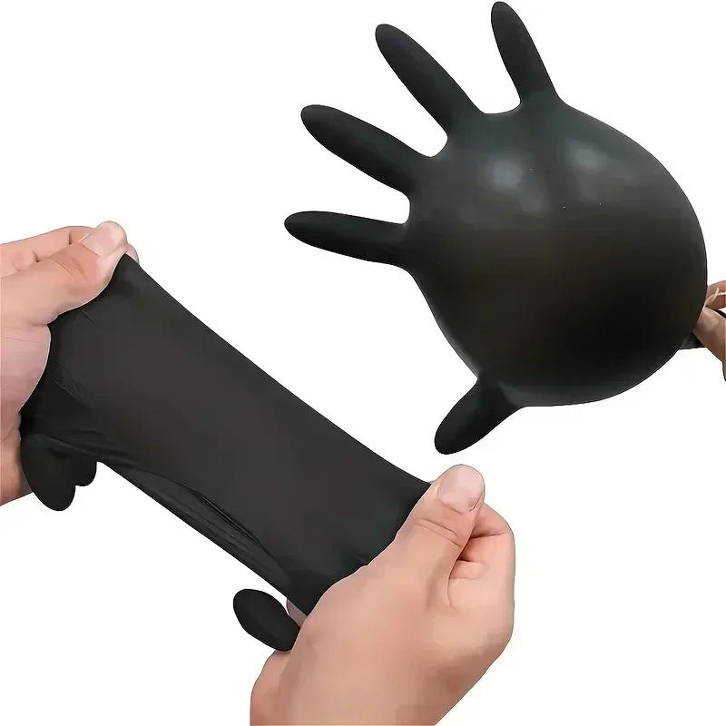 Description Picture 3 of itemDisposable Rubber Gloves Latex Gloves Black Washing Latex Free PVC Gloves Housework Car Industry Gardening Pet Care Cooking Tool