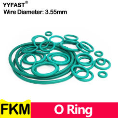 CS 3.55mm,FKM O Ring Seal Thickness Oil Gaskets Fuel Washer,Fluorine Rubber O-Rings ID 3-340MM,Inner Diameter x Wire diameter
