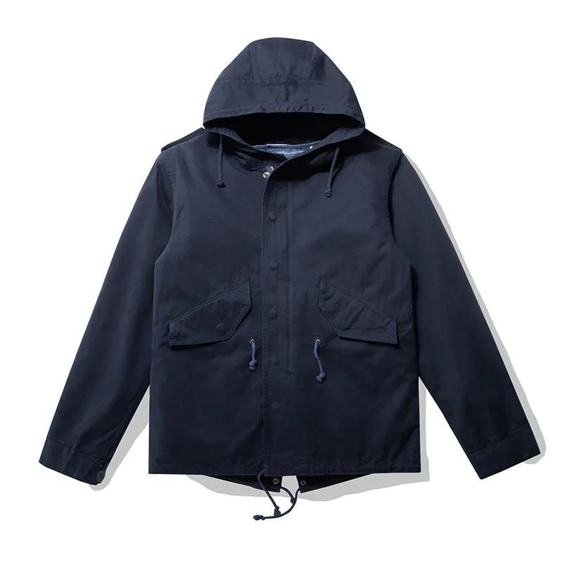 Description Picture 5 of itemMen's M51 Hooded Windbreaker Mid-length Military Style Liner Detachable Winter Autumn Warm Wear 2 in 1 Trench