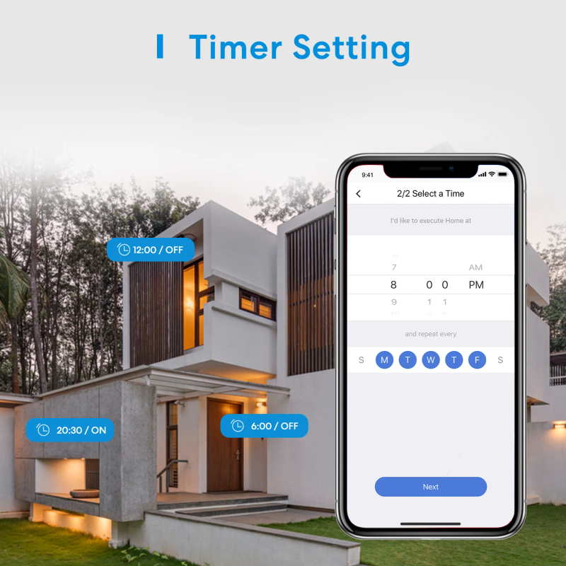 Description Picture 5 of itemMeross HomeKit Smart Outdoor EU Plug WIFI Waterproof Socket Wall Electrical Outlets Support Alexa Google Assistant SmartThings