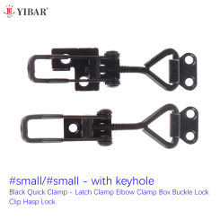 Cabinet Boxes Lever Handle Lock Hasp For Home Sliding Door Furniture Hardware Black Quick Clamp Latch Clamp Elbow Clamp Box