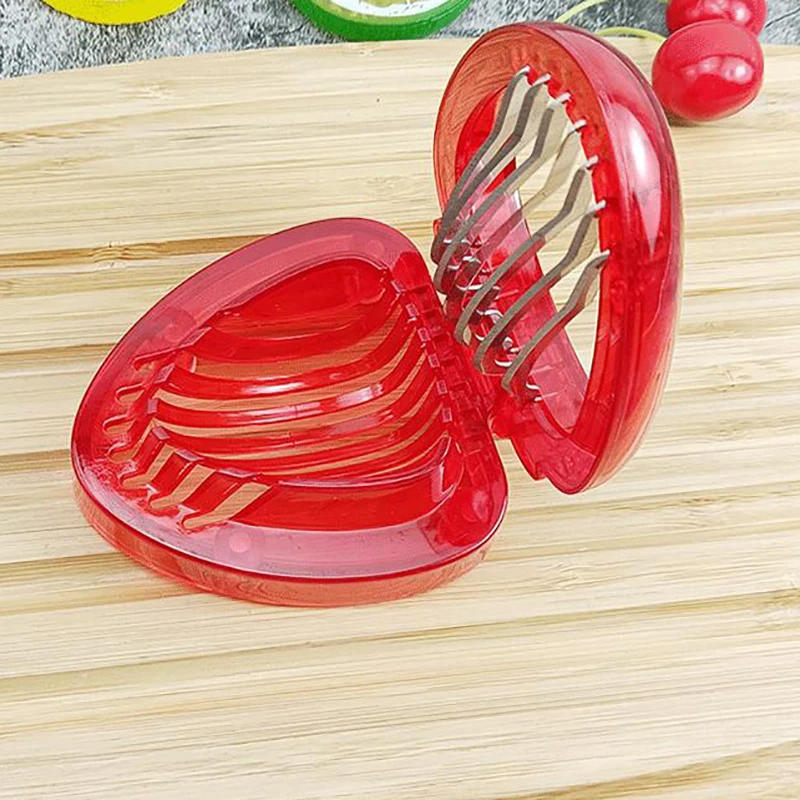 Description Picture 6 of itemStrawberry Slicer Cutter Stainless Steel Strawberry Corer Strawberry Fruit Leaf Stem Remover Salad Cake Tools Kitchen Gadget
