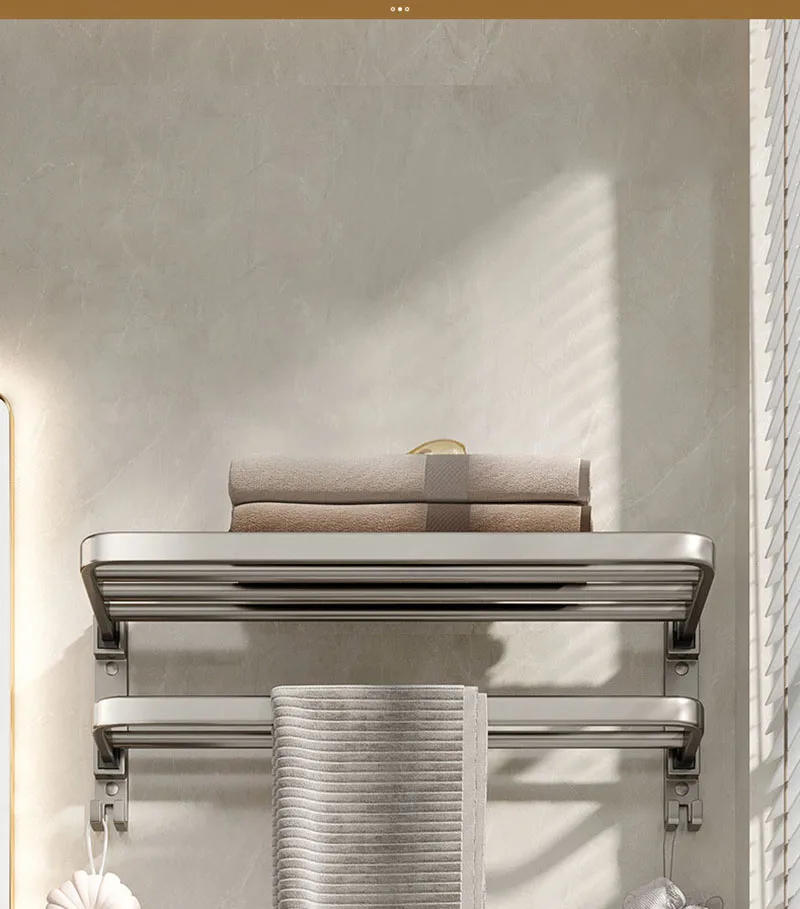 Description Picture 2 of itemDish Drying Rack Shelves Wall Shelf Kitchen Storage towel rack non perforated wall mounted for Kitchen Kitchen Accessories