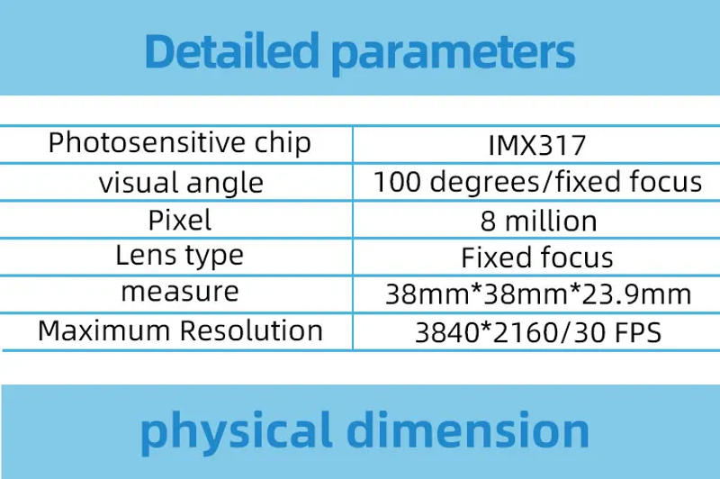 Description Picture 2 of item8 million USB camera 4K HD IMX317 aerial camera face recognition industrial video conference shooting module