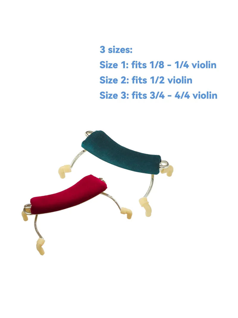 Description Picture 2 of itemViolin Shoulder Rest Aluminum Alloy Support Silicone Foot Cover Fits 1/8 1/4 1/2 3/4 4/4 size violin, Violin Accessories