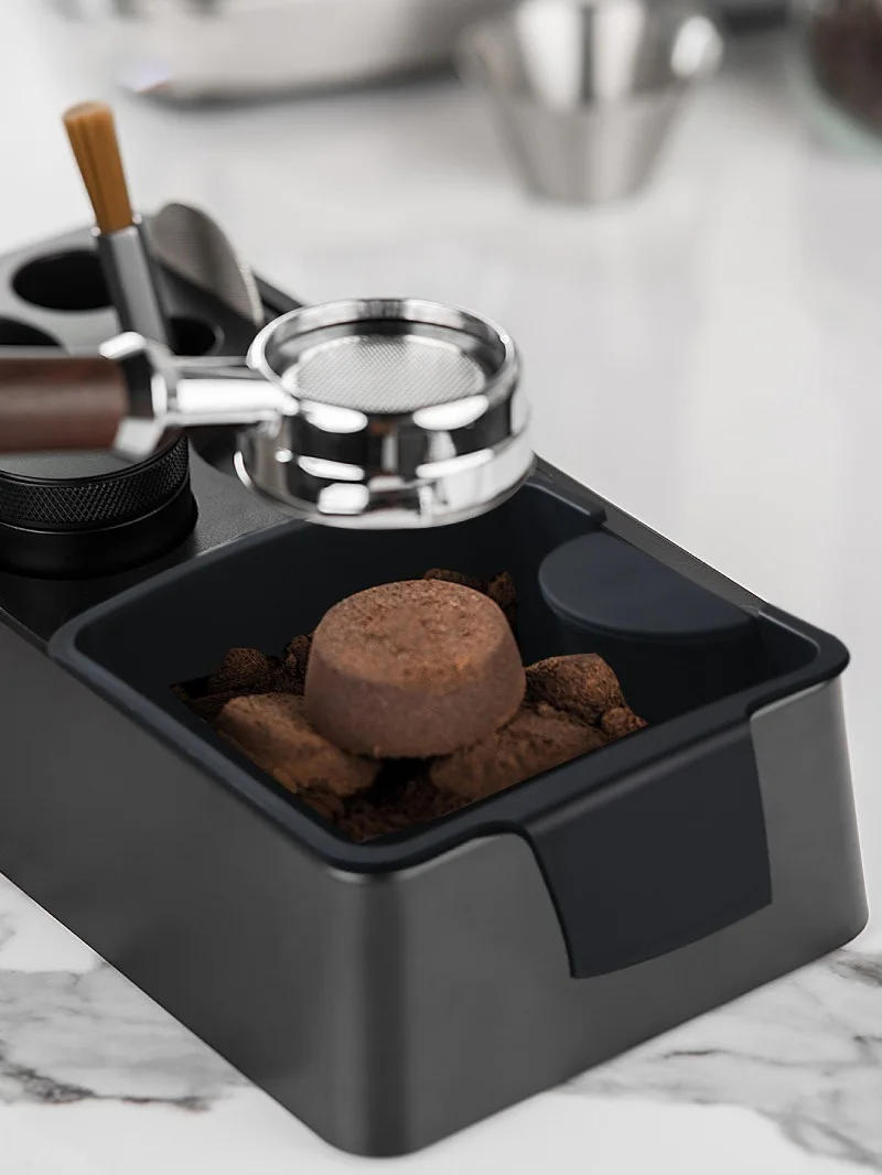 Description Picture 2 of item51/53/58mm Coffee Tamper Station Coffee Portafilter Rack Distributor Holder Coffee Ground Knock Box Espresso Tamper Storage Base