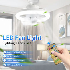 Smart Ceiling Fan Light Bedroom Living Room Modern Simple Decor Lights Home Intelligent Remote Control Restaurant LED Fan Light