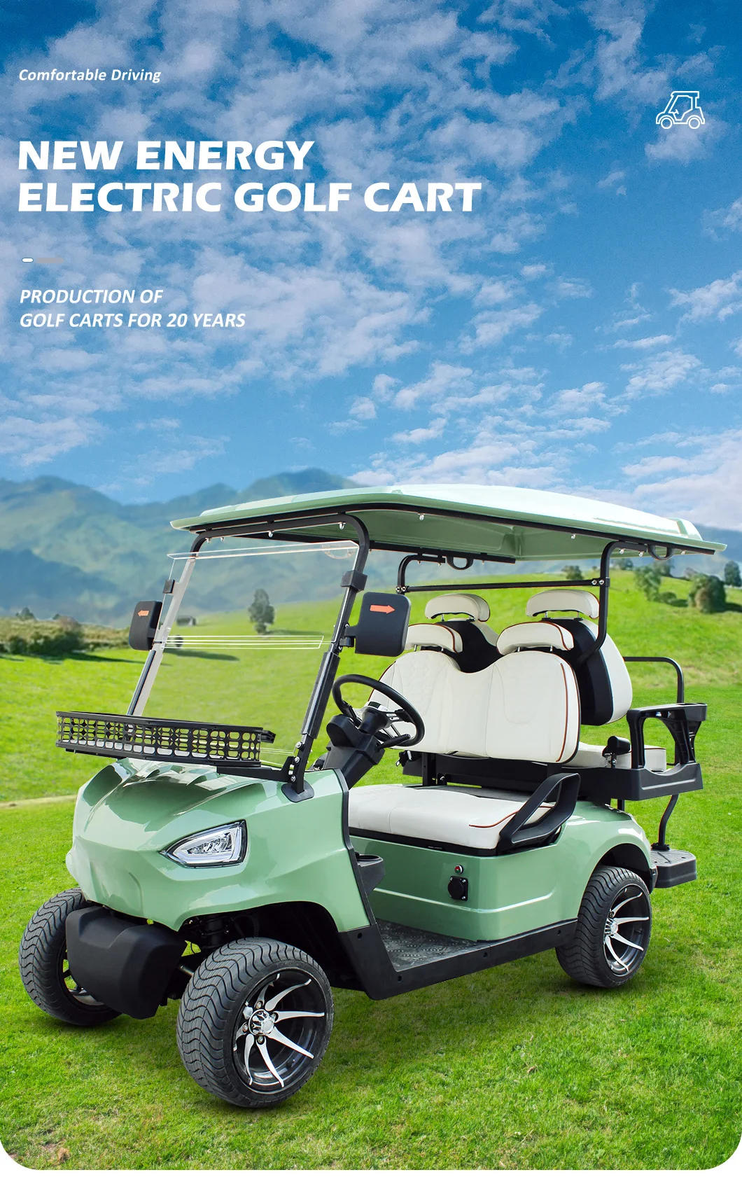 Description Picture 2 of item4 Seater Lithium Battery Electric Golf Carts