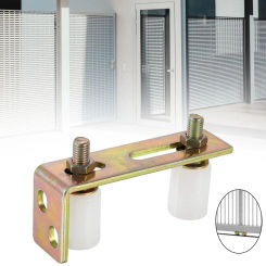 Gate Rollers with L Shape Bracket Sturdy Gate Support Assembly Sliding Gate Nylon Rollers for Yard Fences Home Sliding Door