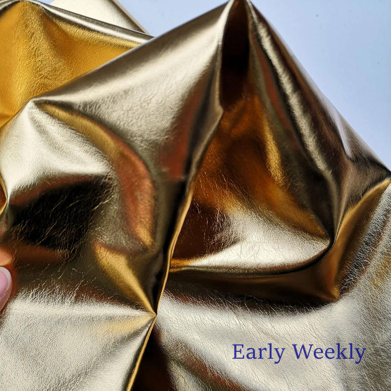 Description Picture 4 of itemMetalic PU leather for diy sewing cosplay fabric Silver Gold Synthetic Leather Metallic Luster Fabric for Earrings 138x50cm