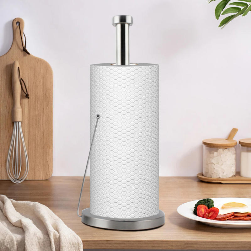 Description Picture 6 of itemStanding Toilet Paper Holder with Round Base Roll Paper Towel Rack Stainless Steel Toilet Paper Dispenser for Home Kitchen