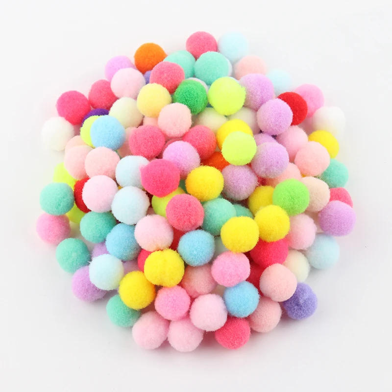 Description Picture 5 of itemSoft Pompom 8 10 15 20 25 30mm Fluffy Fur Pompon Balls DIY Pom Pom For Wedding Decor Handmade KidsToys DIY Sewing Craft Supplies