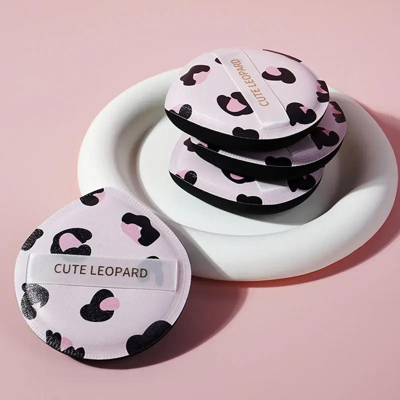 Description Picture 4 of itemLeopard Print Puffs Cotton Foundation Sponge Dry Wet Face Beauty Makeup Cosmetic Puff Soft Air Cushion Concealer Powder Tools
