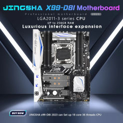 JINGSHA New X99D8I Motherboard kit xeon x99 Chip Support E5 V3V4 LGA 2011-3 Processor With WIFI + Bluetoth NGFF M.2 Game Board