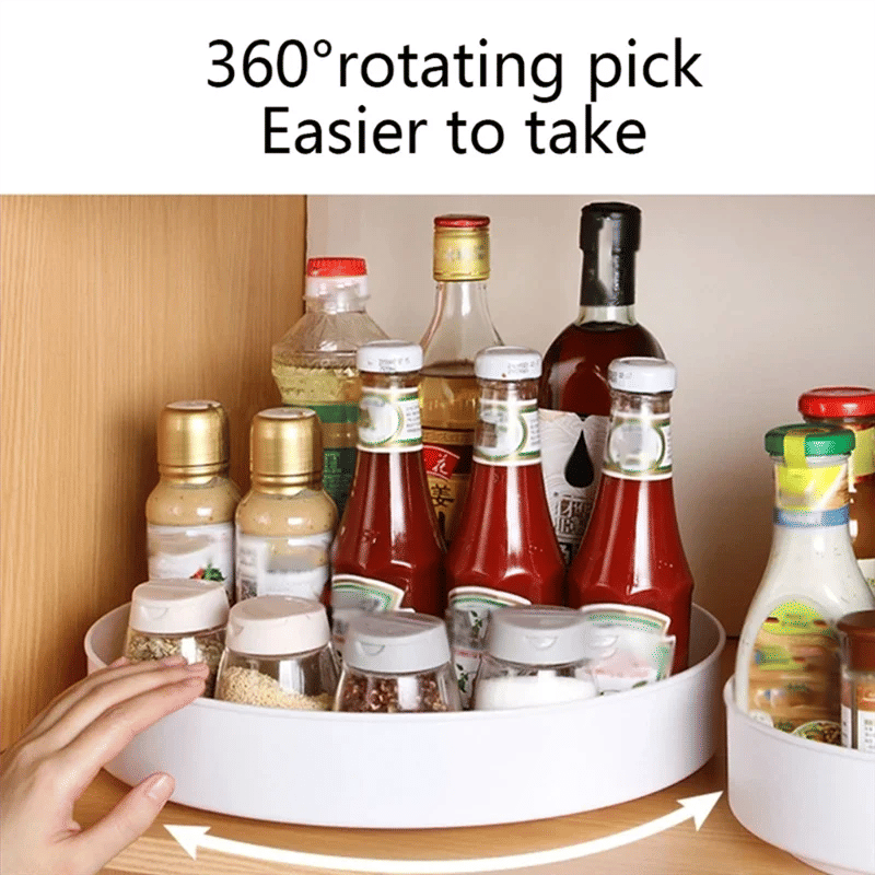 Description Picture 4 of itemA36T-Rotating Seasoning Storage Tray, Multifunctional Anti-Slip Storage Trayin The Kitchen, Rotating Storage Tray