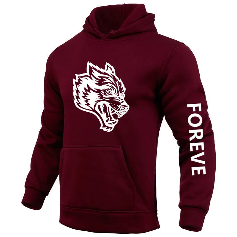 Description Picture 3 of itemBeast pattern printed long sleeved  hooded casual sports shirt top fashionable and cool men's and women's universal hoodie