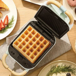 220V Electric Sandwich Machine Takoyaki Pancake Breakfast Machine Multifunctional Toaster Donut Mini Timer Waffle Maker Toaster