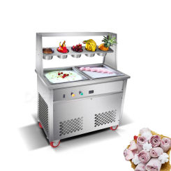 Electric Ice Cream Yogurt Roll Machine Commercial Fried Yogurt Maker Smoothie Fruit Maker Machines