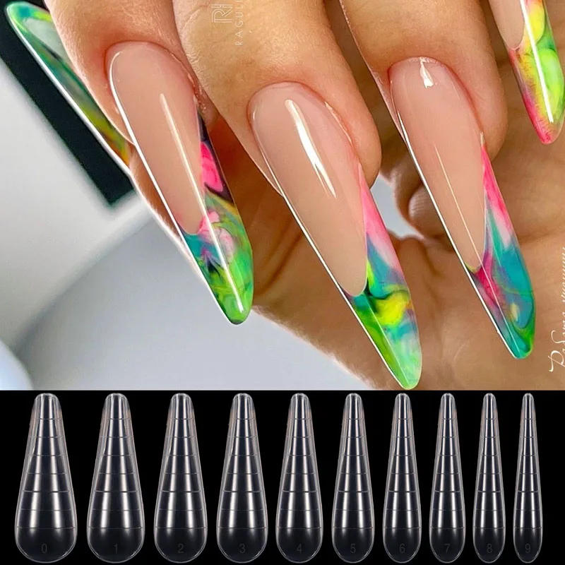 Description Picture 3 of item60Pcs Bag Dual Forms For Extension Russian Nails Art Tips Quick Builder UV Gel Top Forms Mold Acrylic Nails Manicur Tool