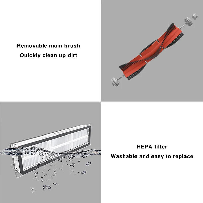 Description Picture 4 of itemHEPA Filter Main Side Brush For Xiaomi Dreame D9 Bot L10 Pro Robot Vacuum Cleaner Accessories Mop Cloth Spare Parts For Home