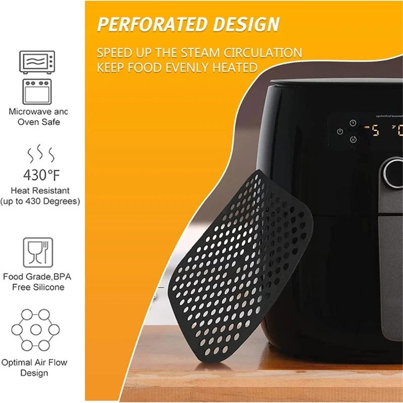 Description Picture 5 of itemCarbon Steel Steaming Rack Kitchen Tool for 5.8Qt Air Fryer Dropshipping