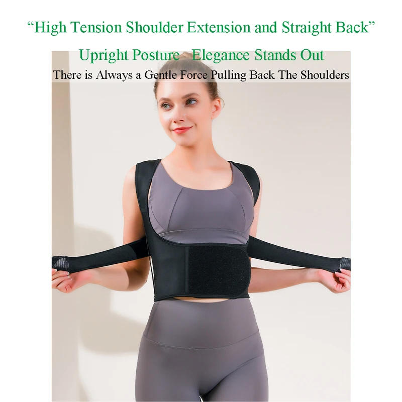 Description Picture 6 of itemStock Wholesale Back Brace Anti-Camel Posture Corrector Hunchback Correction Shoulder Belt Clavicle Spine Support Strap