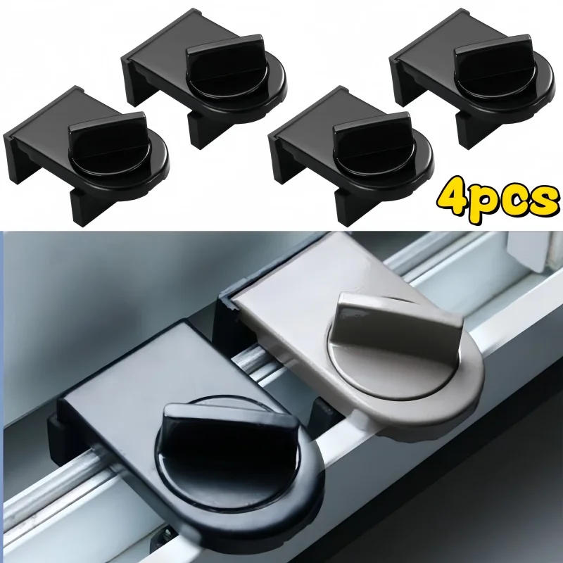 Description Picture 2 of item4Pcs Sliding Window Locks Sash Stopper Sliding Door Anti-theft Lock Adjustable Buckle Windows Stopper Lock Child Safety Limiter