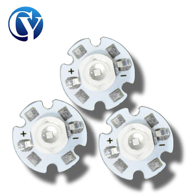 Description Picture 5 of item5PCS 16mm Aluminum High Power 365nm 3W UV Purple LED 385nm Ultraviolet Bulbs Lamp Chips 395nm 405nm Gel Curing Light