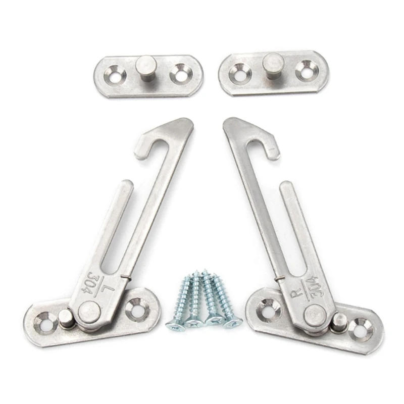 Description Picture 2 of item2pcs Stainless Steel Window Restrictor Locks Adjustable Window Limiters Window Safety Locks Child Safety Easy Install