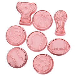 H7BF DIY Handmade Soap Making Supplies Plastic Fondant Molds Cake Decorating Tools Family Molds Ball Sports