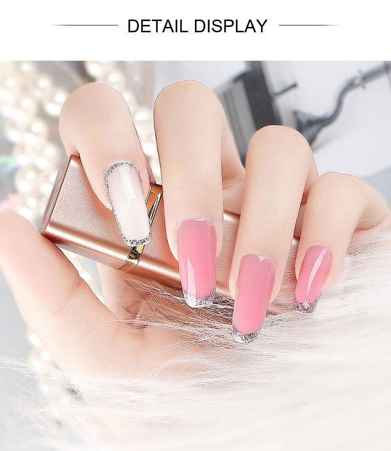 Description Picture 5 of item15ml Poly Nail Gel Set ,Pure Color Acrylic Extension Gel ,Quick Crystal Builder Nail Gel for Art Design ,Extend Nail Fingertips