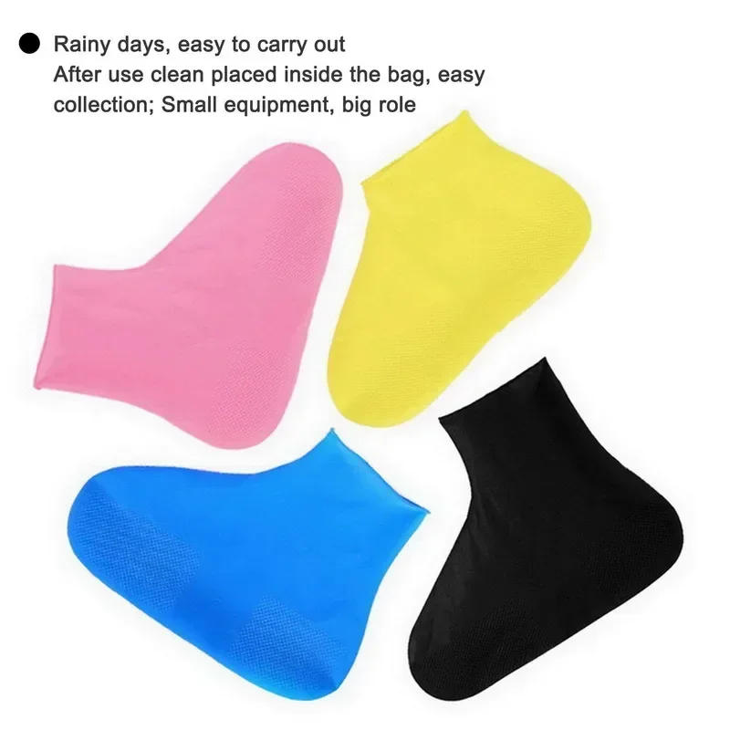 Description Picture 4 of itemOutdoor Waterproof Silicone Shoe Rubber Rain Boot Covers Cover Anti Rain Shoes Dustproof Boots for Rainy Days Protector Gear