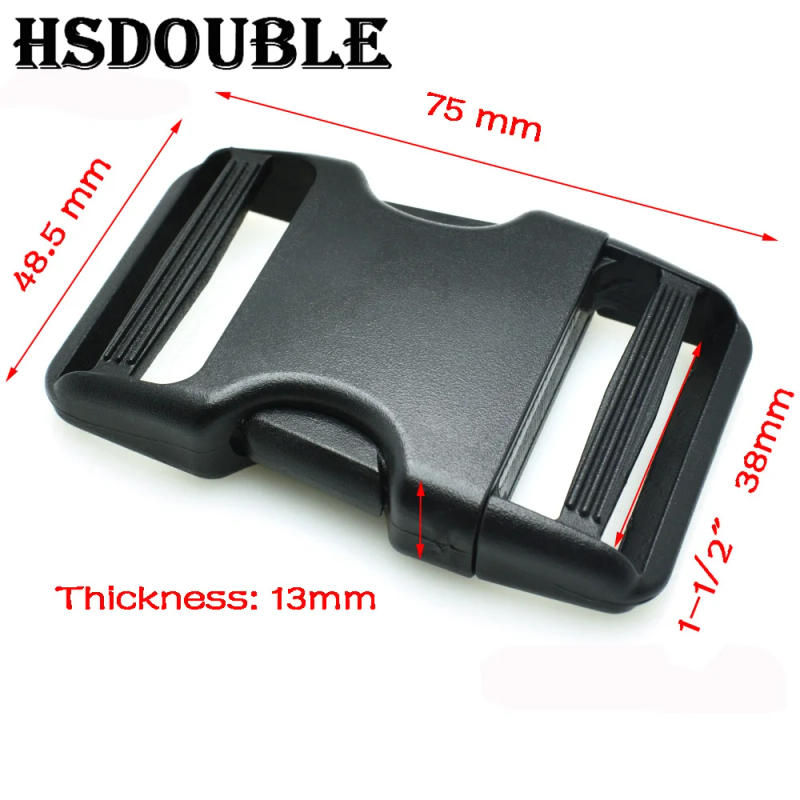 Description Picture 6 of item1 Pcs 20mm 25mm 32mm 38mm Side Release Buckle Dual Adjustable Belts Tactical Backpack Straps Webbing Bag Parts Accessories