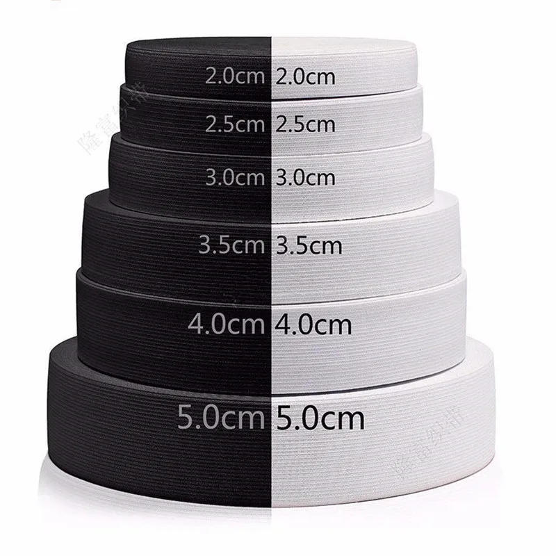 Description Picture 2 of item5yard Elastic Band Rubber Band Elastic Cord for Sewing Clothing Pants Accessories Stretch Belt Garment DIY Sewing Fabric 3-50MM
