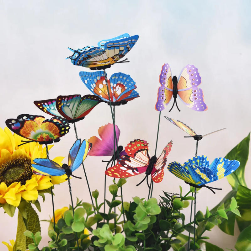 Description Picture 4 of item5-24Pcs/Set 3D Simulation Butterflies Garden Yard Planter Colorful Butterfly Stakes Decoracion Outdoor Decor Flower Pots Decor