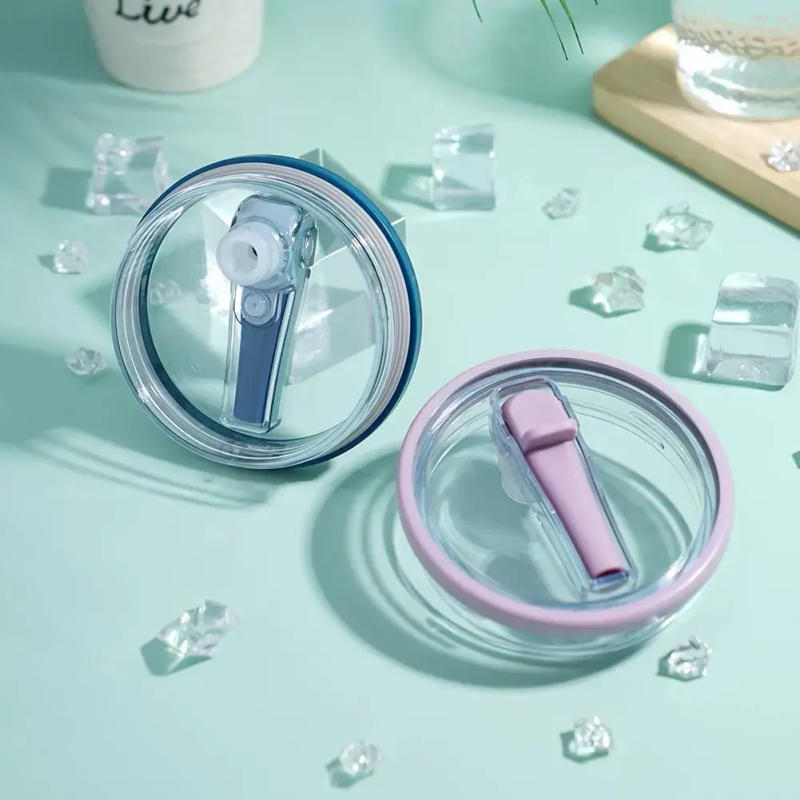 Description Picture 3 of item40 Oz Tumbler Flip Straw Lid Replacement For Stanley Reusable Straw Cover Creative Design Folding Straw Seal Up Leak Proof Lid