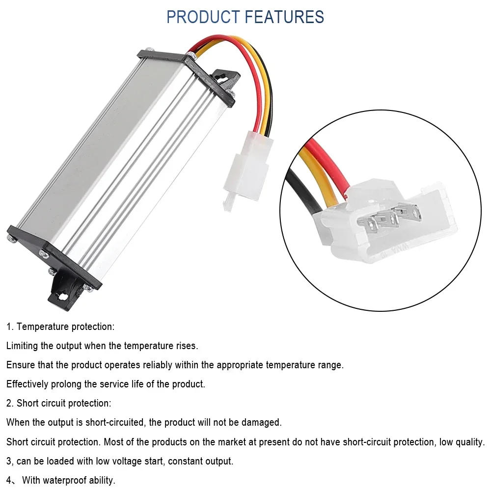 Description Picture 6 of itemElectric Scooter Electronic DC Transformer 36V-72V/36V-96V To 12V/10A 20A Electric Bicycle Converter Adapter Down Transformer