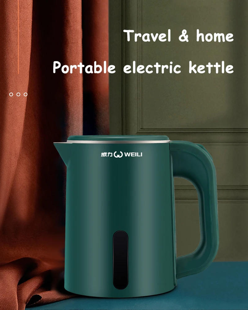 Description Picture 2 of item1.0L Mini Electric Kettle Small Capacity 304 Stainless Steel Teapot Hotel Dormitory Kettle Portable Travel Boil Water Pot 220V