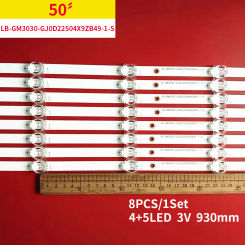 L50M5-5ARU LED Backlight Strips 9 LED For L50M5-5ARU L50M50-5ARU LB-GM3030-GJ0D22504X9ZB49-1-S LB-GM3030-GJ0D22504X9ZB49-1-T