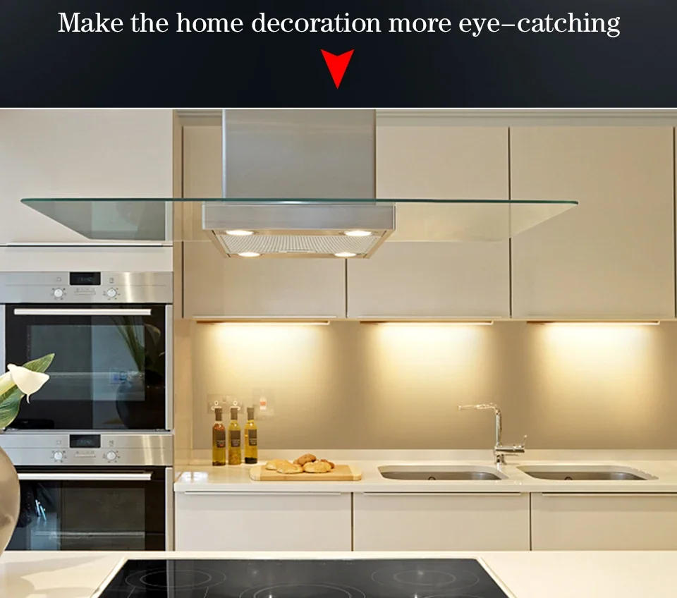 Description Picture 5 of itemUSB LED Bar Light Aluminium 30/40/50cm 3 Color Temperature Wall Lamp Hand Scan Sensor Switch Control Kitchen Closet Light