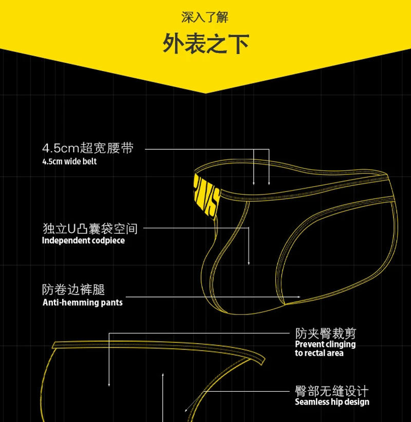 Description Picture 3 of itemORLVS Men's Triangle Shorts Ribbed Cloth Men's Shorts OR695 Pant for Men Comfortable Short