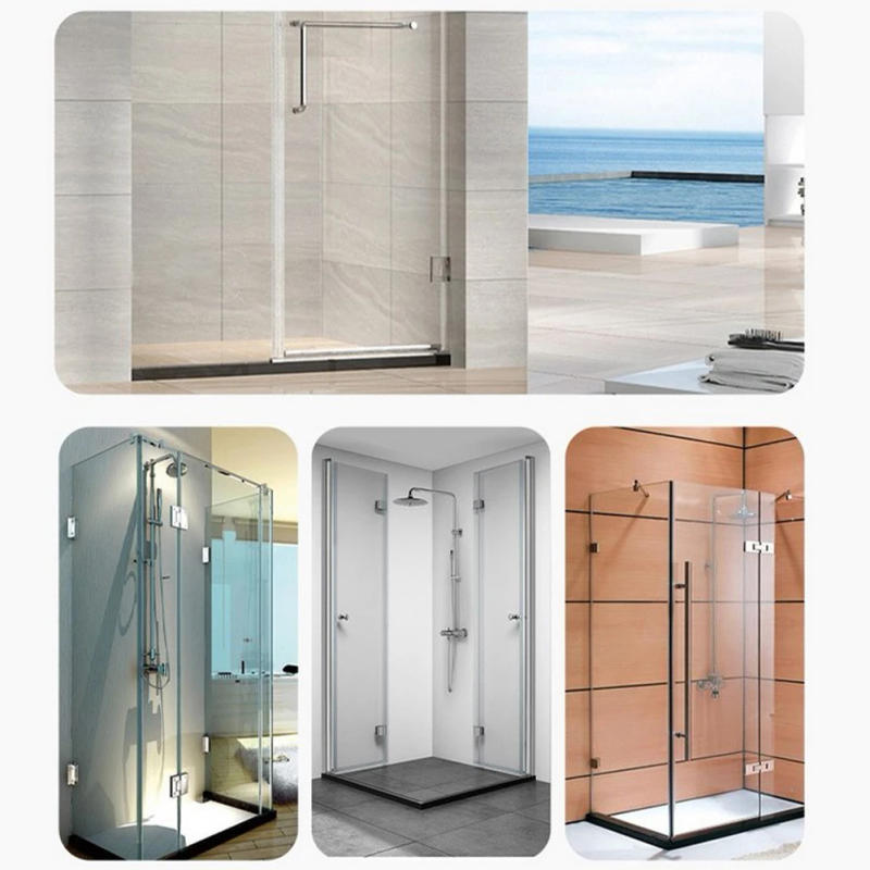 Description Picture 6 of item1pc Brass L-Shaped Shower Door Glass Clamp Square 90 Degree Sleeve Shower Door Glass Clamp Replacement Accessories