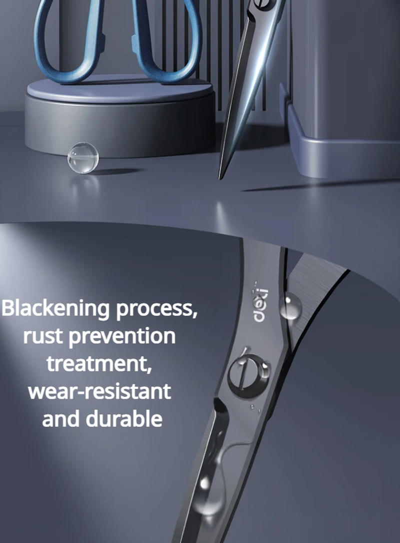 Description Picture 3 of itemDGEV 210/175mm Black Stainless Steel Scissors Business Office Stationery Home Tailor Shears Kitchen Knife Cutter Cutting Tool