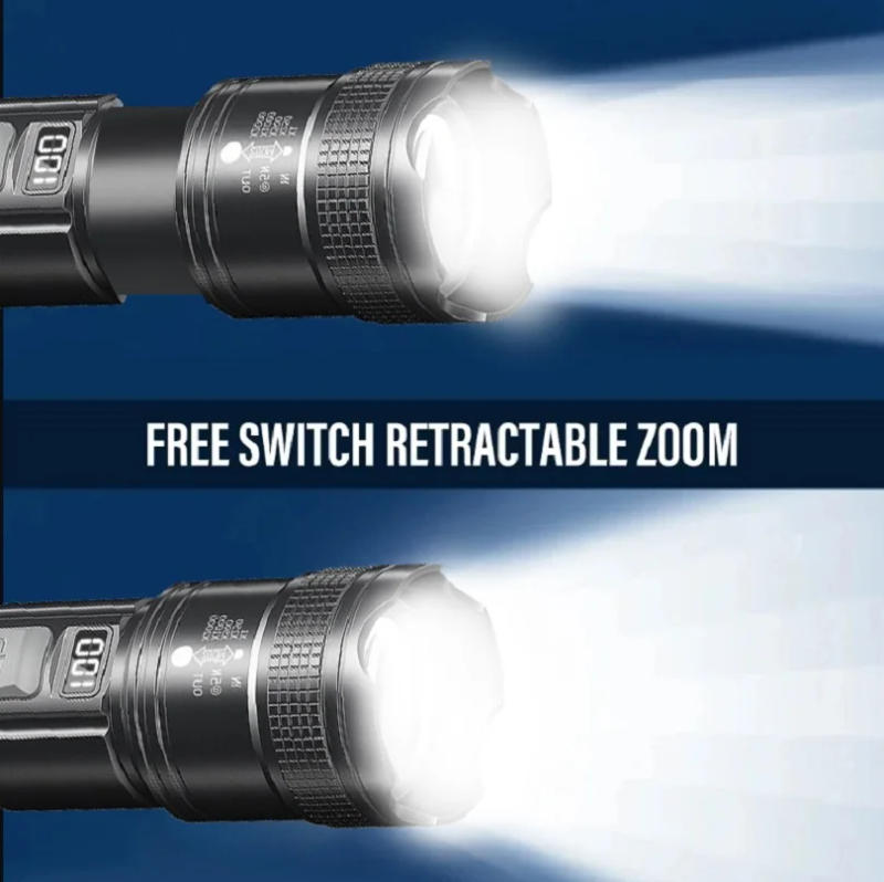 Description Picture 3 of itemTelescopic Zoom Flashlight Ultra Powerful Torch Usb Rechargeable Led Flashlight Tactical Lantern Camping Outdoor Strong Light