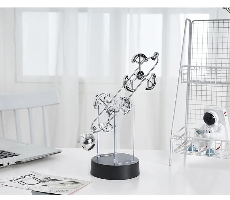 Description Picture 6 of itemPhysics Science Newton Pendulum Nordic Home Decoration Accessories Modern Metal Maglev Balance Balls Office Desk Decor Gifts