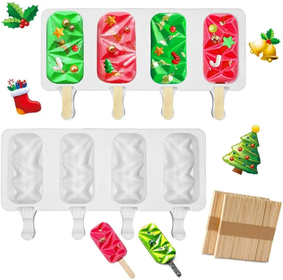 Description Picture 5 of itemSummer Silicone Popsicle Mold Ice Cream Mould Summer DIY Homemade Ice Cube Tray Ice Pop Block Freezer Juice Dessert Maker Tool
