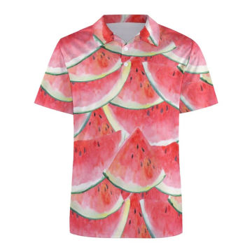 3d Print Fruits Watermelon Lemon Polo Shirt Men Summer Casual Short Sleeve Tees Fashion Food Graphic T Shirts Tops Male Clothes
