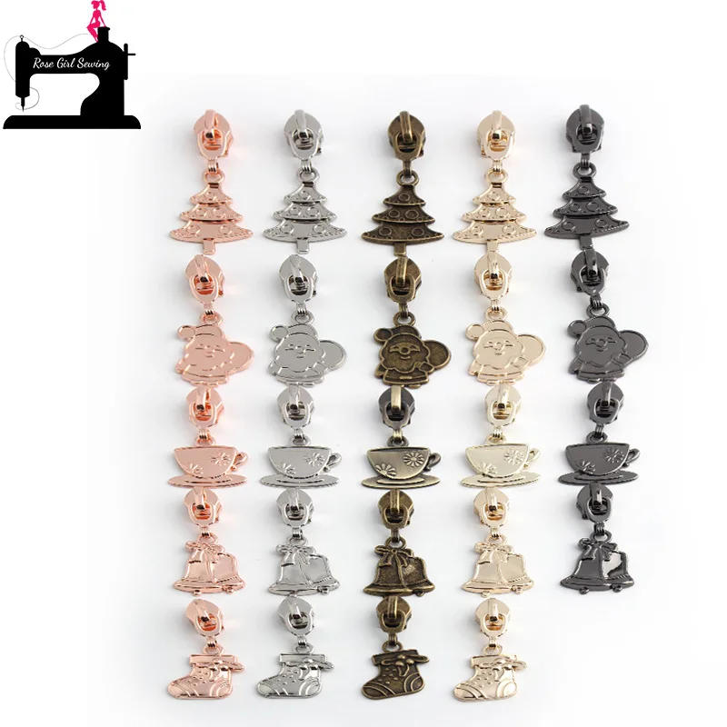 Description Picture 4 of item5# Nylon Christmas Shape Zipper Puller Sliders For Handbags Bags Jacket Decorative Zip Head Repair Kits DIY Sewing Accessories