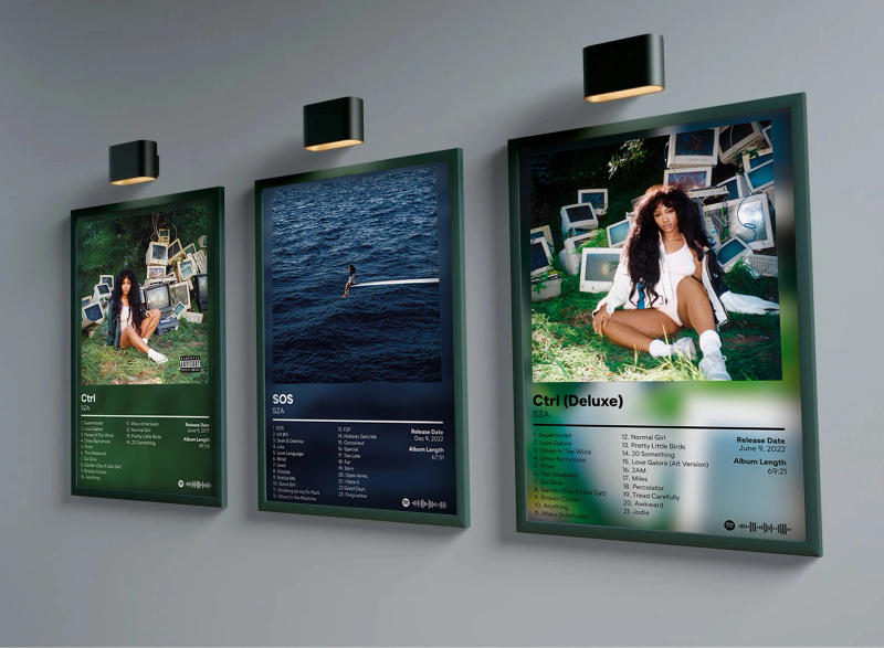 Description Picture 3 of itemNew Music Album SZA Sos Poster Aesthetics Rap Hip Hop Ctrl Canvas Painting Home Decoration For Wall Art Mural Fans Room Decor