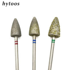 HYTOOS #60 #130 #180 Diamond Pedicure Drill Bit 3/32" Rotary Burr Manicure Bits Drill Accessories Nail Drill Bit Foot Care Tools